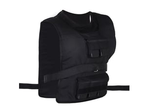 Lesté réglable 30 kg 36x52 cm – noir – 30 poids en fer de 1 kg pour entraînement sportif intensif