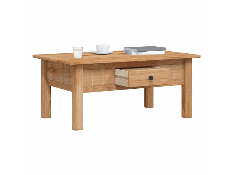  Table basse rectangulaire | table de salon 100x60x43,5 cm pin massif assortiment panama  - Conforama D