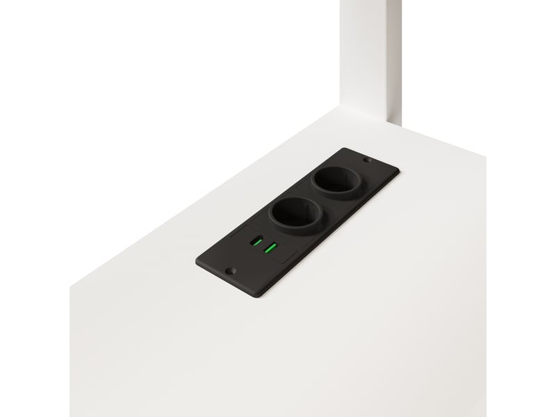  Lit mezzanine blanc 90×200 cm en bois, bureau sous le couchage, led, prise usb et escalier avec compartiments de rangement  - Conforama D