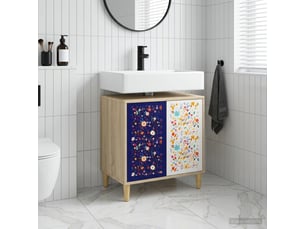 Armoire de salle de bain, meuble de rangement mainz sonoma 60x40x60 cm