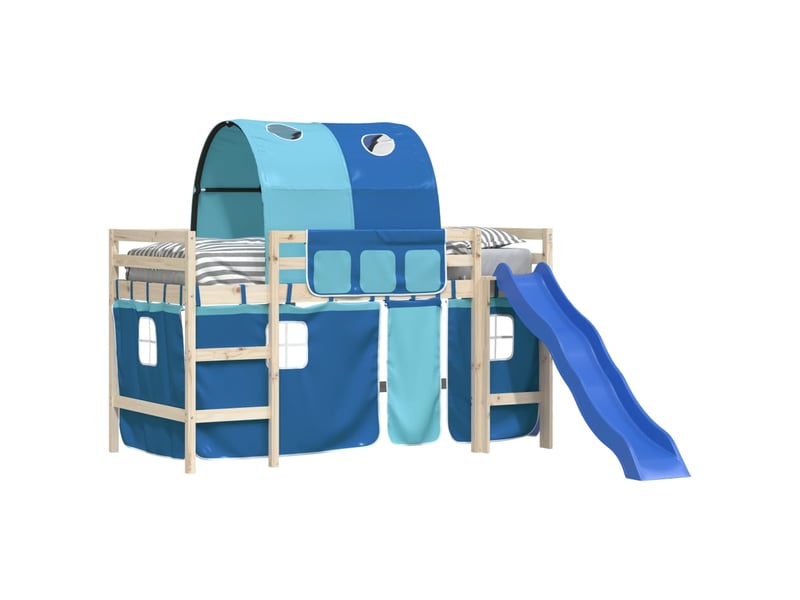  Rideaux pour lit mezzanine avec tunnel bleu polyester cf44932  - Conforama D