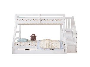 Lit superposé 90x200 cm <strong>MODFU</strong> <strong></strong> coloris blanc