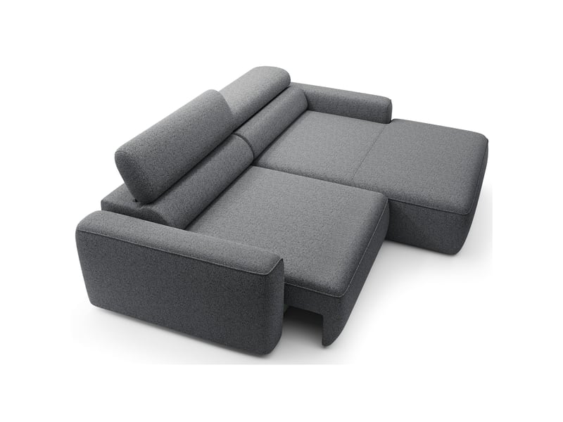  Selsey fando - canapé d'angle - 252 cm - tissu tressé gris - côté droit Fando - Conforama E