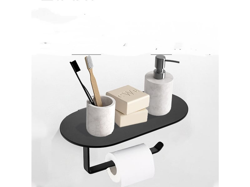 Porte-papier wc, porte papier toilette avec tablette 15cm, porte rouleau papier toilette  - Conforama D