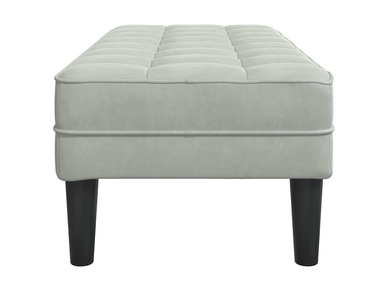  Banc chambre, banc de lit gris clair 113x57x39 cm velours  - Conforama E