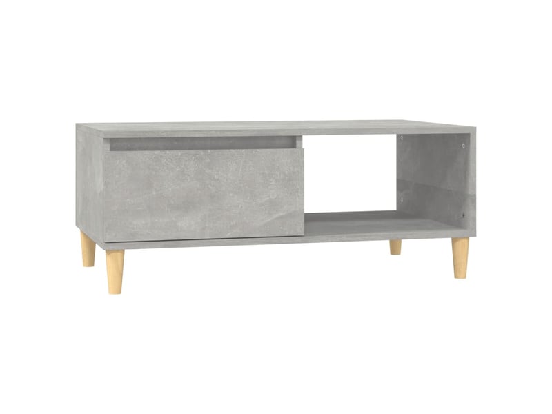  Table basse rectangulaire | table de salon gris béton 90x50x36,5 cm bois d'ingénierie shl6448  - Conforama A