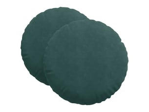 Lot de 2 coussins de siège, coussins décoratifs velours vert foncé ø60 x 21 cm cf59921