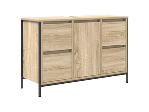 Meuble sous-évier, meuble de rangement avec tiroirs chêne sonoma 90x34.5x60 cm