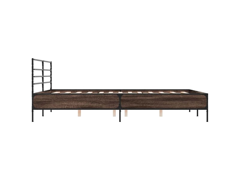  Lit double- lit adulte -  cadre de lit sans matelas chêne marron 120x200 cm  - Conforama D