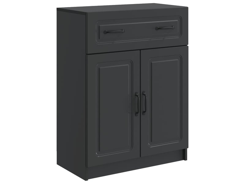  Buffet - bahut - meuble de rangement avec tiroir noir 66 x 34,5 x 87 cm bois d'ingénierie  - Conforama A