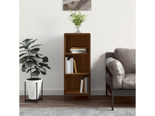 Buffet - bahut - meuble de rangement chêne marron 34,5x32,5x90 cm bois d'ingénierie