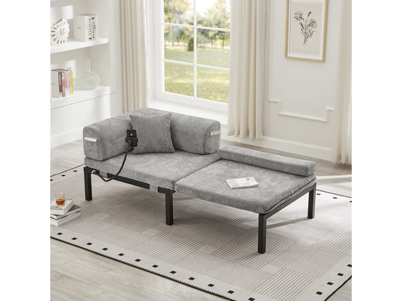 Canapé convertible, canapé-lit – lit gigogne, 1 place, gris clair  - Conforama R