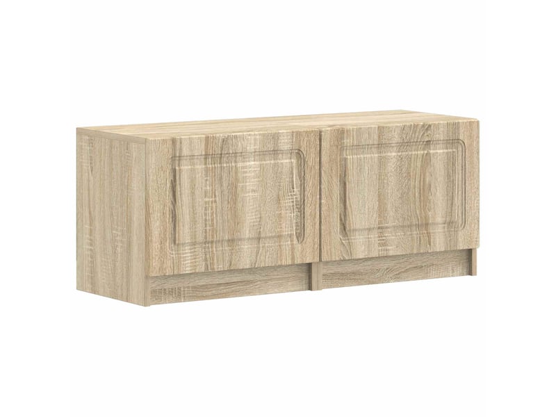  Meuble tv - banc tv - meuble de rangement led utrecht 3 pcs chêne sonoma bois d'ingénierie  - Conforama D