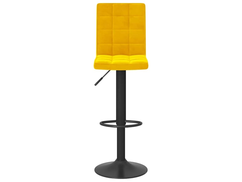  Lot de 2 tabouret de bar, chaise de bar jaune moutarde velours shl81877  - Conforama D