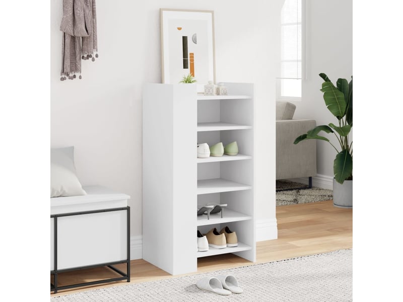  Meuble à chaussure | armoire à chaussures blanc 52x37,5x100 cm bois d'ingénierie shl847  - Conforama C