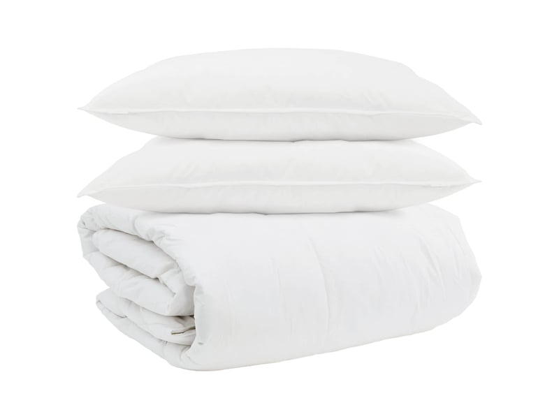  Ensemble de duvet avec oreiller 3 pièces - couette blanc plume de canard  - Conforama A