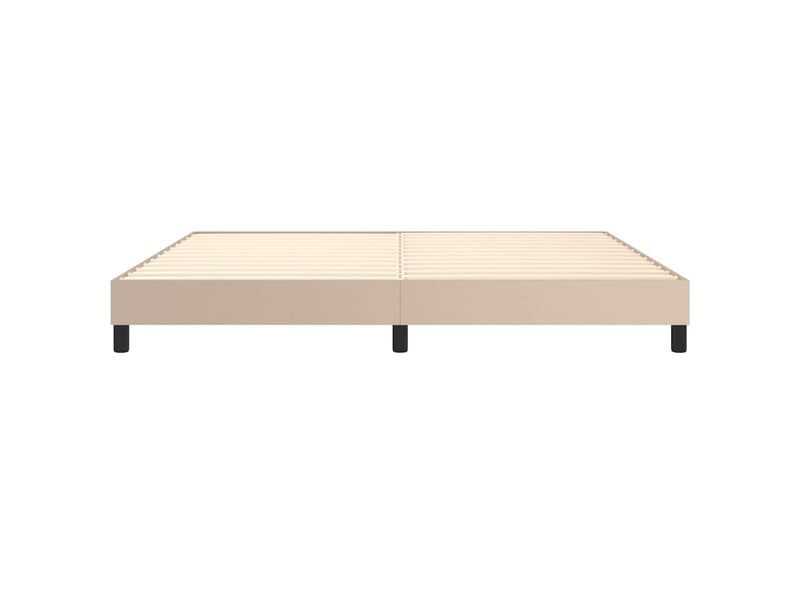  Lit double- lit adulte -  cadre de lit à lattes cappuccino 200x200 cm similicuir  - Conforama D