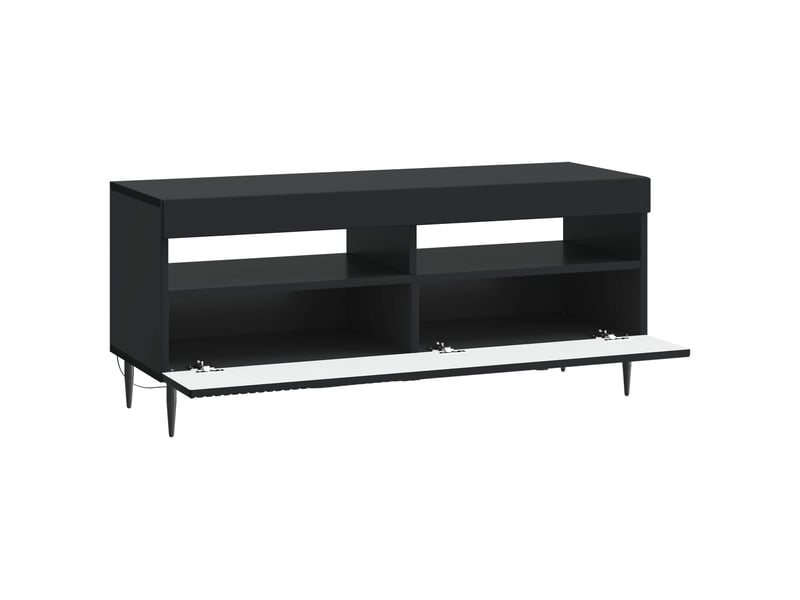  Meuble tv - banc tv - meuble de rangement led noir bois d'ingénierie  - Conforama E