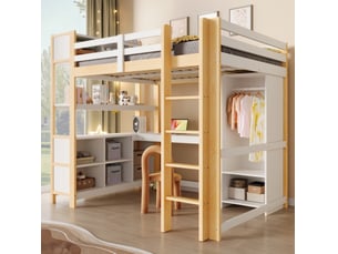 Lit mezzanine 140x200 cm <strong>MODENUIT </strong>  <strong></strong> coloris bicolore