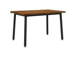 Table à manger moderne 120x80x75 cm bois d'acacia massif naturel et noir shl85358