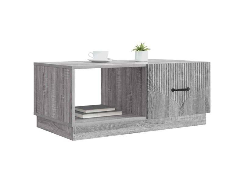  Table basse - table de salon - table à thé sonoma gris 90 x 50 x 37 cm bois d'ingénierie  - Conforama C