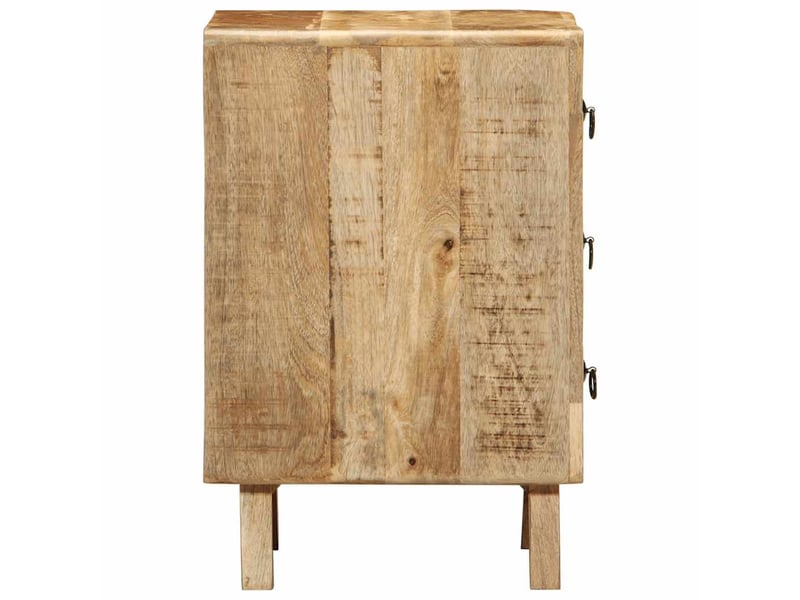 Lot de 2 table de chevet - cabinet de chevet - table de nuit 37x32x50 cm bois massif de manguier brut - Conforama C