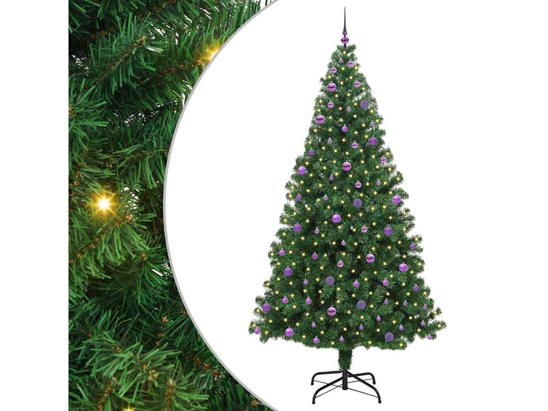  Sapin de noël - arbre de noël artificiel vert 240 cm pvc, acier et plastique  - Conforama A