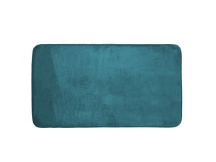 Tapis uni en flanelle flanou 60x110cm bleu