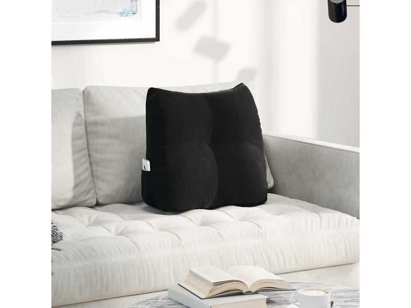  Coussin de dos, coussin de dossier noir 45 x 24 x 50 cm velours cf54838  - Conforama B