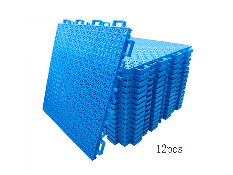  12 dalles de drainage pour piscine, emboîtables, sol en plastique modulaire adapté aux salles de bain et aux terrasses  - Conforama A