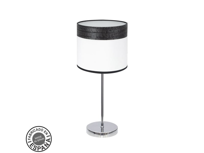  Lampe à poser fabrilamp cloe chromeblanc-madera noir 1 x e14 42 x 18 x 18 cm 175471009 - Conforama A