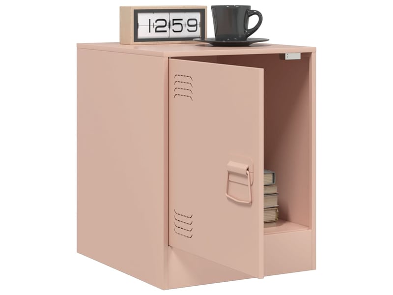  Lot de 2 tables de chevet - cabinet de chevet - table de nuit rose 34,5x39x44 cm acier  - Conforama C