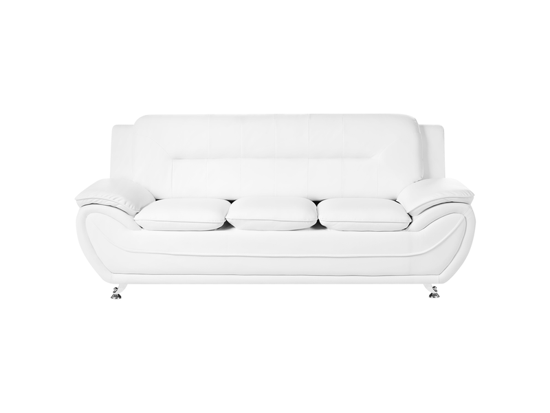 Ensemble de salon 6 places leira cuir pu blanc - Conforama D