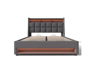 Lit coffre 160x200 cm ULEVR coloris gris