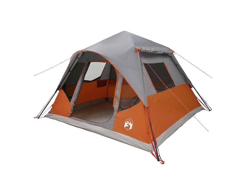  Tente instantanée, tente de camping gris et orange 305x275x190 cm  - Conforama A