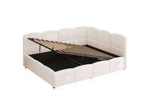 Lit coffre 140x200 cm XYLO   coloris beige