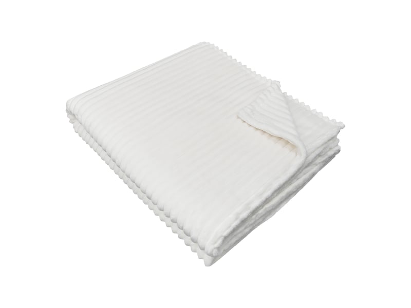 Plaid 180X 230CM blanc NEIGE - Conforama E