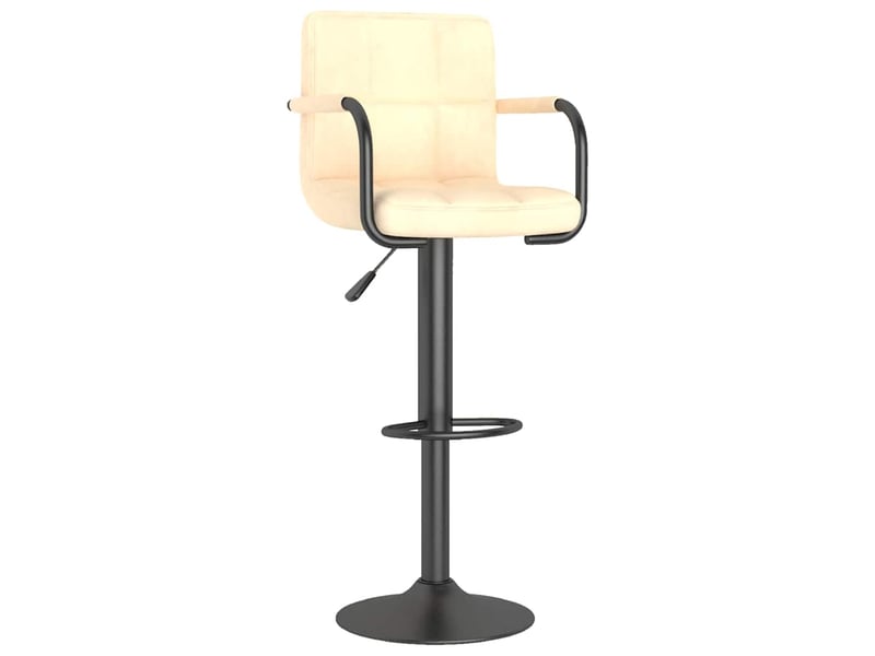  Lot de 2 tabouret de bar, chaise de bar crème velours shl59419  - Conforama C