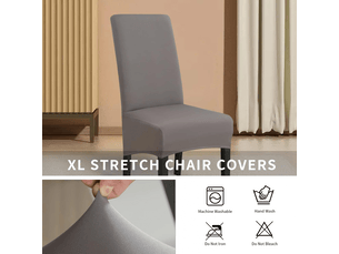 Housse de chaise extensible rose - brun, grande taille, amovible et lavable, idéale pour les restaurants, les hôtels et la décoration de cuisines