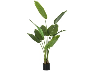 Plante artificielle intérieure 160 cm, arbre artificiel avec pot en plastique et terreau floqué, vert