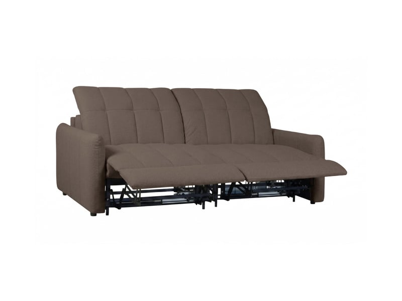  Canapé roma 2 places convertible avec relax électrique en tissu - marron ROMA - Conforama C