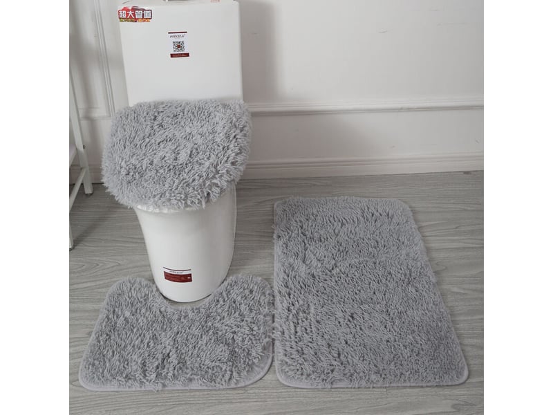  Tapis salon salle de bain cuisine chambre antidérapant, beige, ensemble de trois pièces = en forme de u 40  50 + housse 45  50 + paillasson 50  80,  - Conforama E