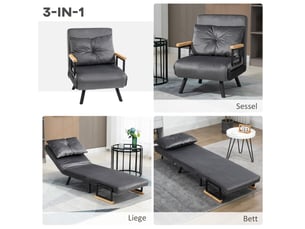 Fauteuil relax électrique  RAELUNYI Cuir / Tissu noir