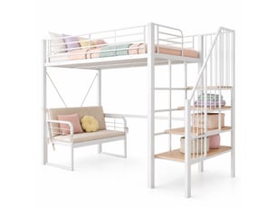 Lit mezzanine 90x200 cm    coloris blanc