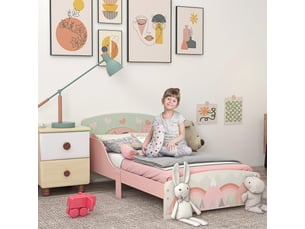 Lit simple 70x140 cm <strong></strong>  <strong></strong> coloris rose