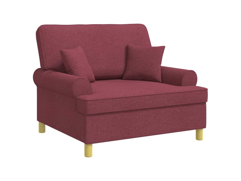  Vidaxl fauteuil xxl avec coussins bordeaux tissu  - Conforama A