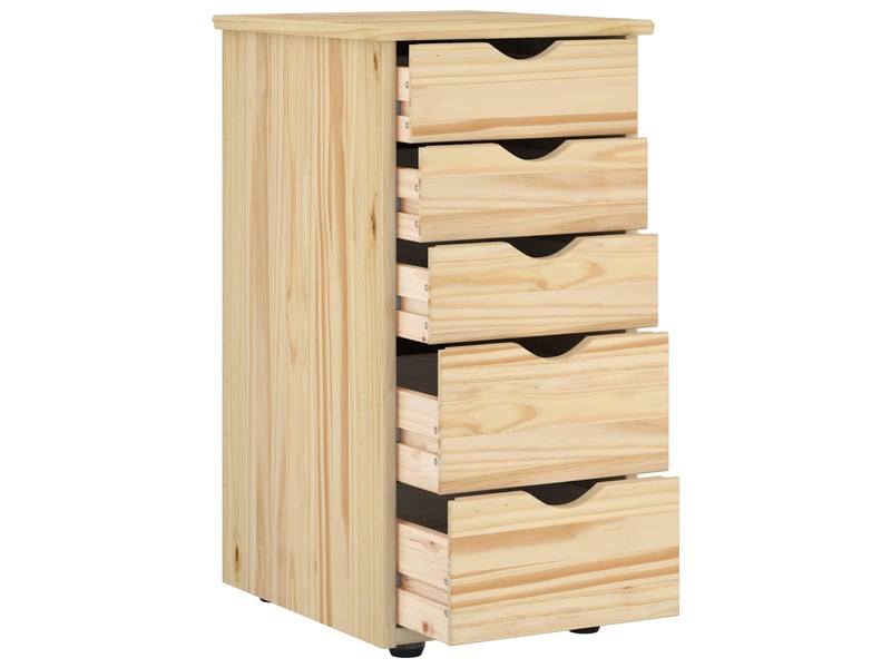  Commode de salon 34 x 39 x 61,5 cm bois de pin massif marron  - Conforama C