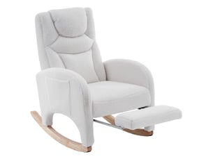 Fauteuil relax manuel <strong>HAUSS SPOLE</strong> <strong></strong> Tissu bouclette blanc vendu A l'unité