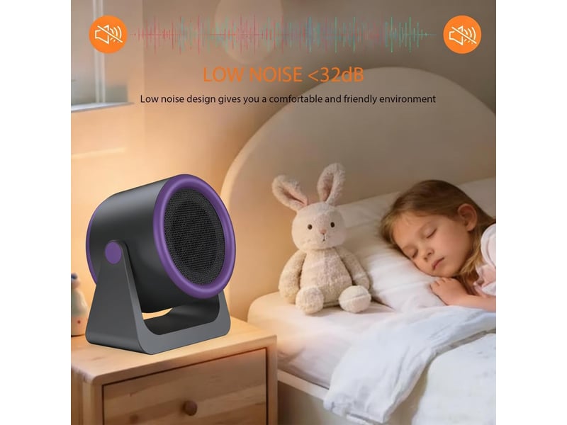 Chauffage soufflant électrique portable, 500 w, avec protection contre la surchauffe, inclinaison verticale réglable à 90° (gris SJY-HRC0005057LY - Conforama E