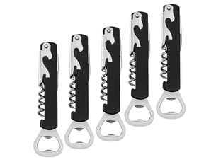 Tire bouchon limonadier professionnel sommelier - 5 pc, couteaux de sommelier, 3 en 1 tire bouchon sommelier, en acier inoxydable avec décapsuleur